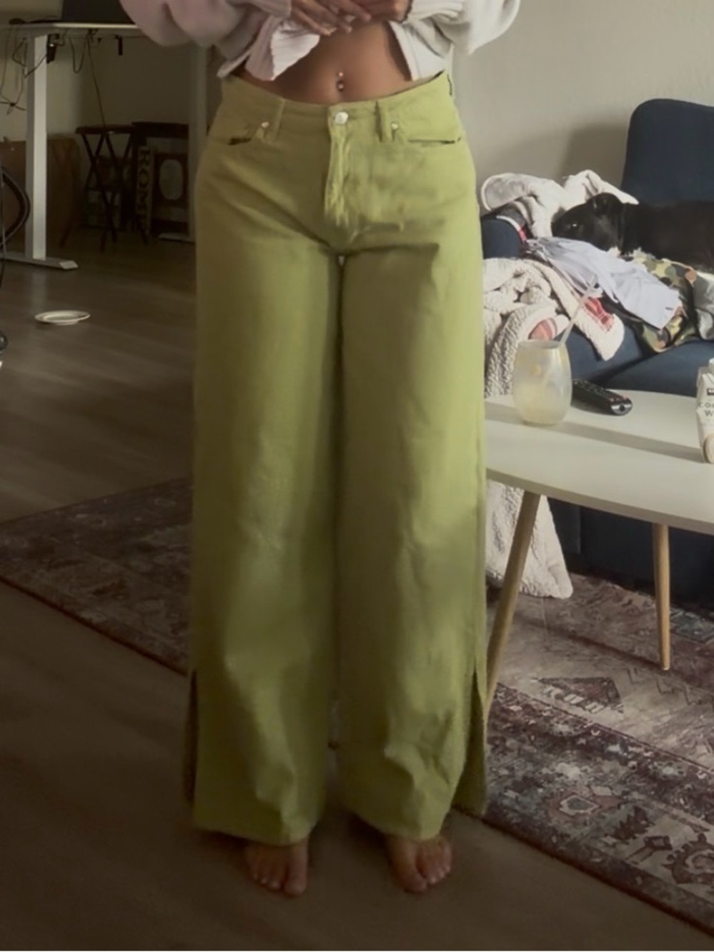 Forever 21 Neon Lime Green Pants